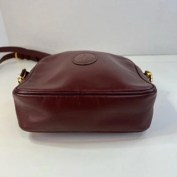 Cartier must de Paris Leather Bordeaux Crossbody